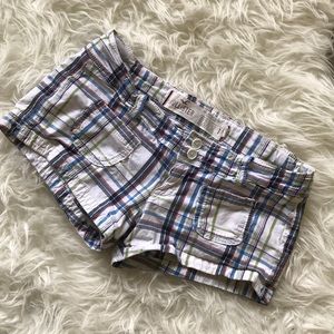 Plaid Hollister short shorts